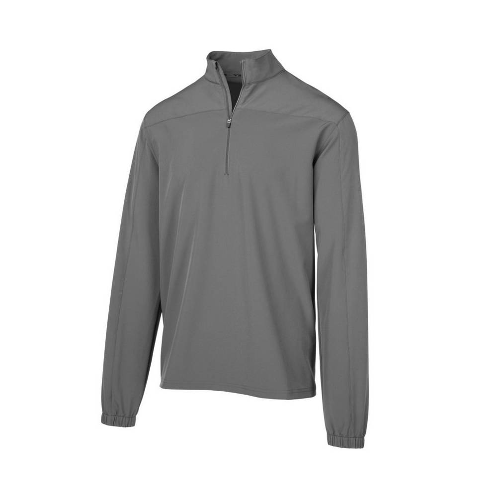 Mens Mizuno Comp Long Sleeve Batting Jacket Grey Philippines (FVTWID742)